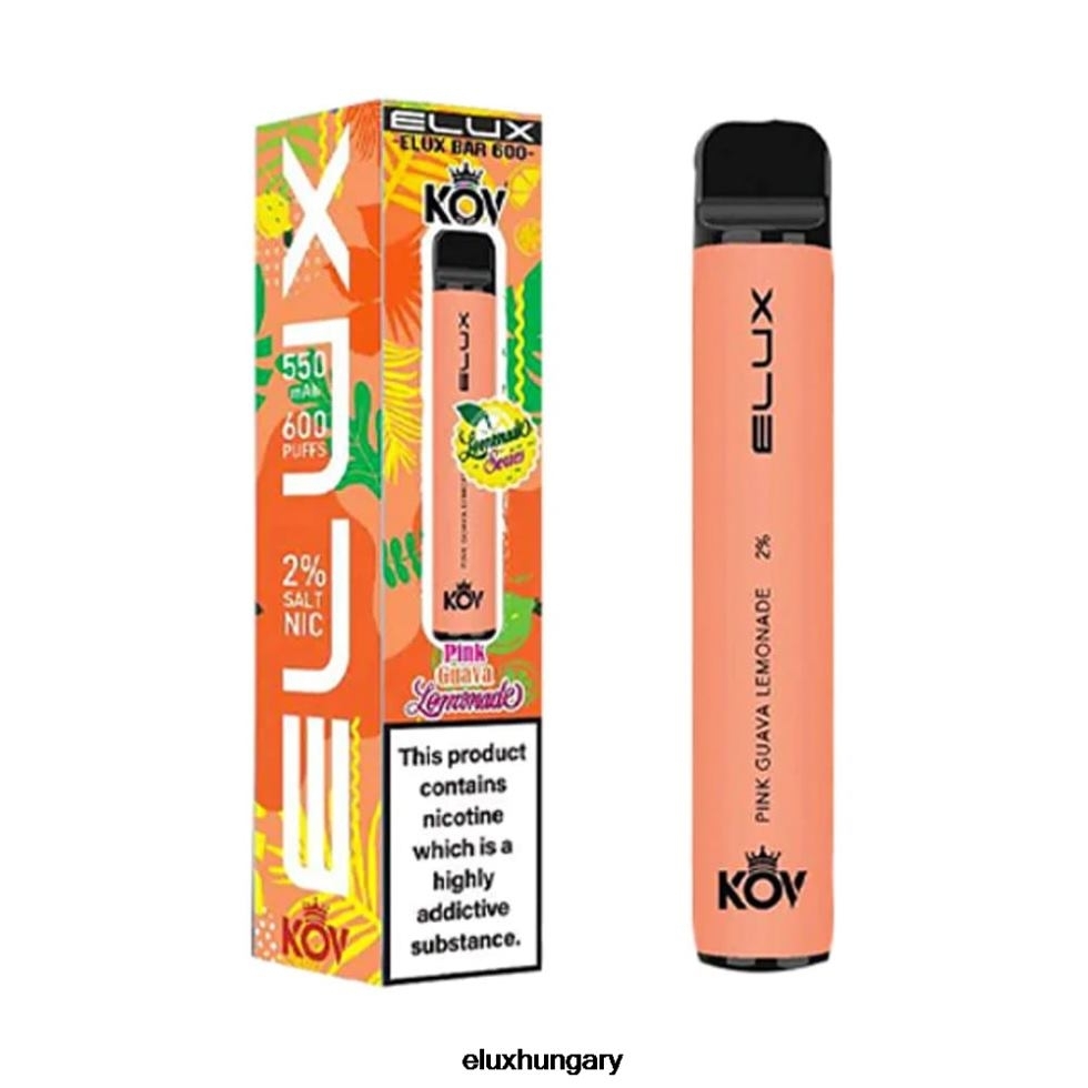 Elux Bar limonádé sorozat eldobható vape 6F4RD106 rózsaszín guava limonádé - Elux Vape Hungary