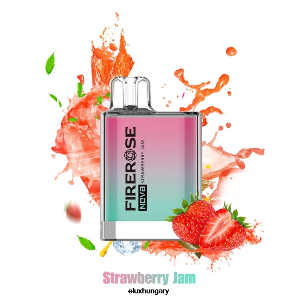 Elux Firerose Nova 600 fújás eldobható vape 6F4RD113 eper lekvár - Elux Vape Review