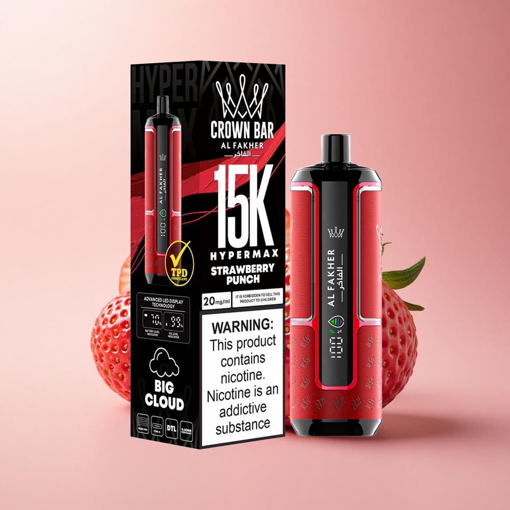 Al Fakher Crown Bar 15K Hypermax 22ml DTL Eper Ütés