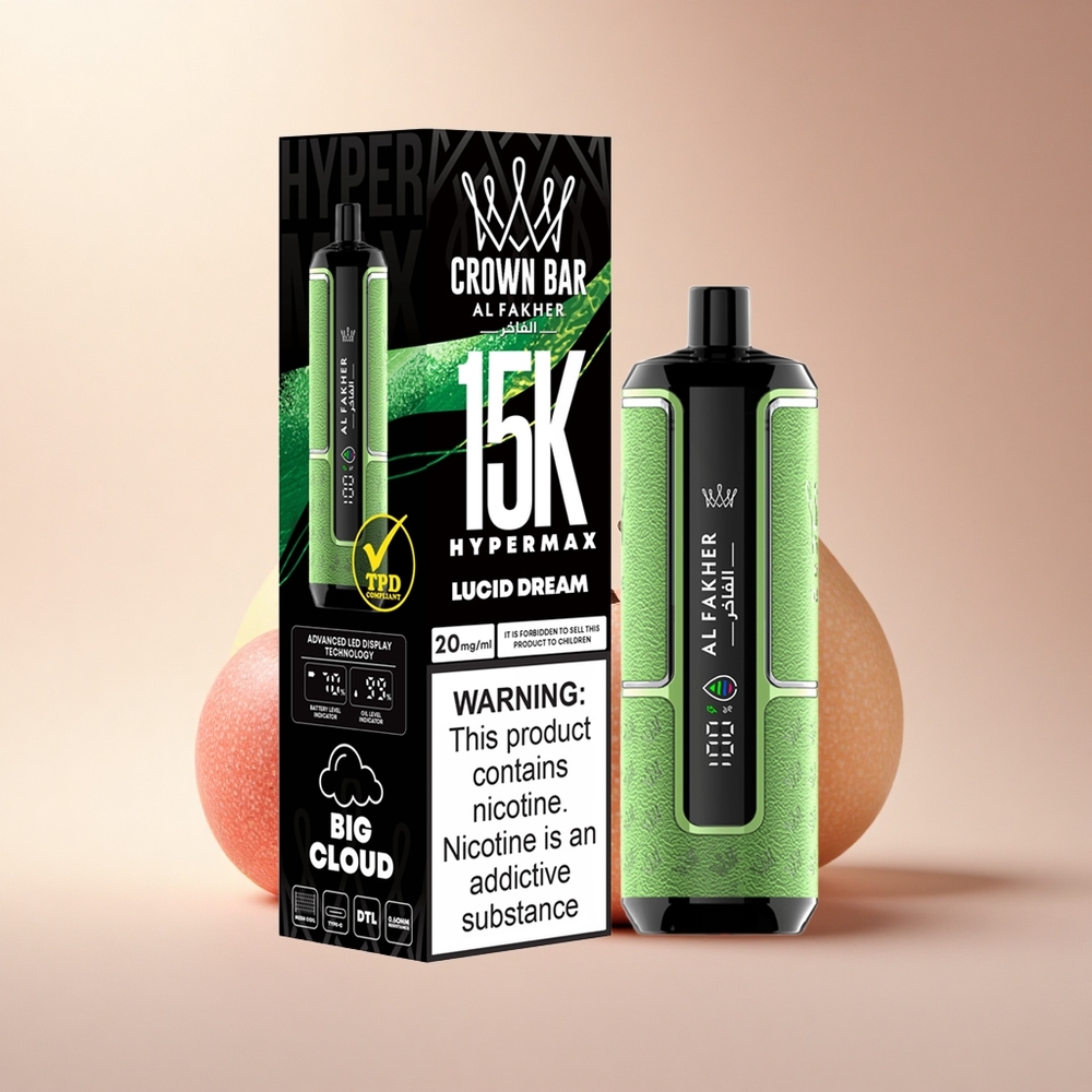 Al Fakher Crown Bar 15K Hypermax Eldobható Vape Kit Álmok Kapui