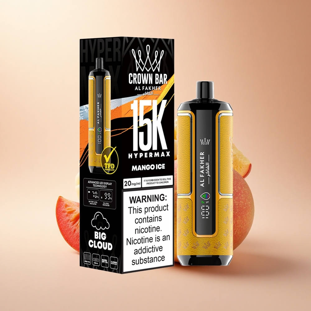 Al Fakher Crown Bar 15K Hypermax Hordókapacitású Kompakt Type-C Mango Jég