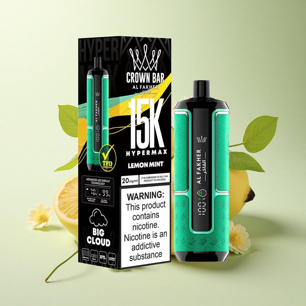 Al Fakher Crown Bar 15K Hypermax Hordható E-Liquid 22ml 600mAh Citrom Menta