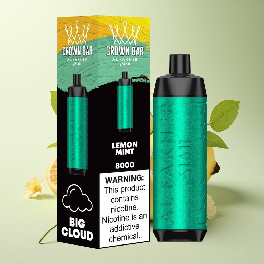 Al Fakher Crown Bar 8000 Crystal 18ml 5mg Citrom-Menta