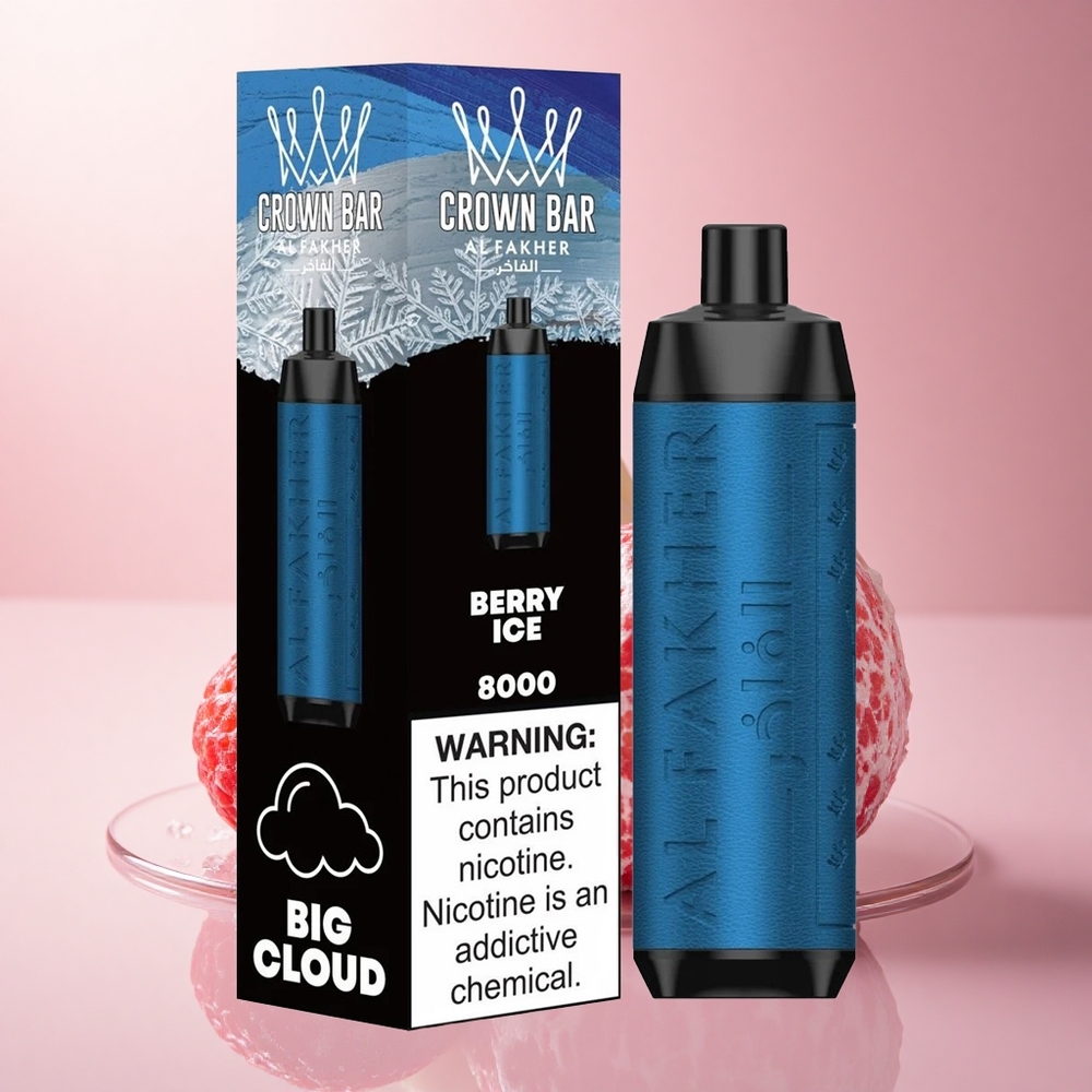 Al Fakher Crown Bar 8000 Crystal 18ml 5mg Nikotin 0.6ohm Coil Bogyó Jég