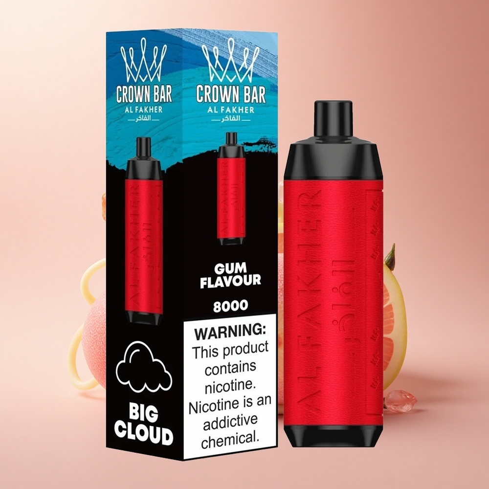 Al Fakher Crown Bar 8000 Crystal 5mg 18ml Rágógíz
