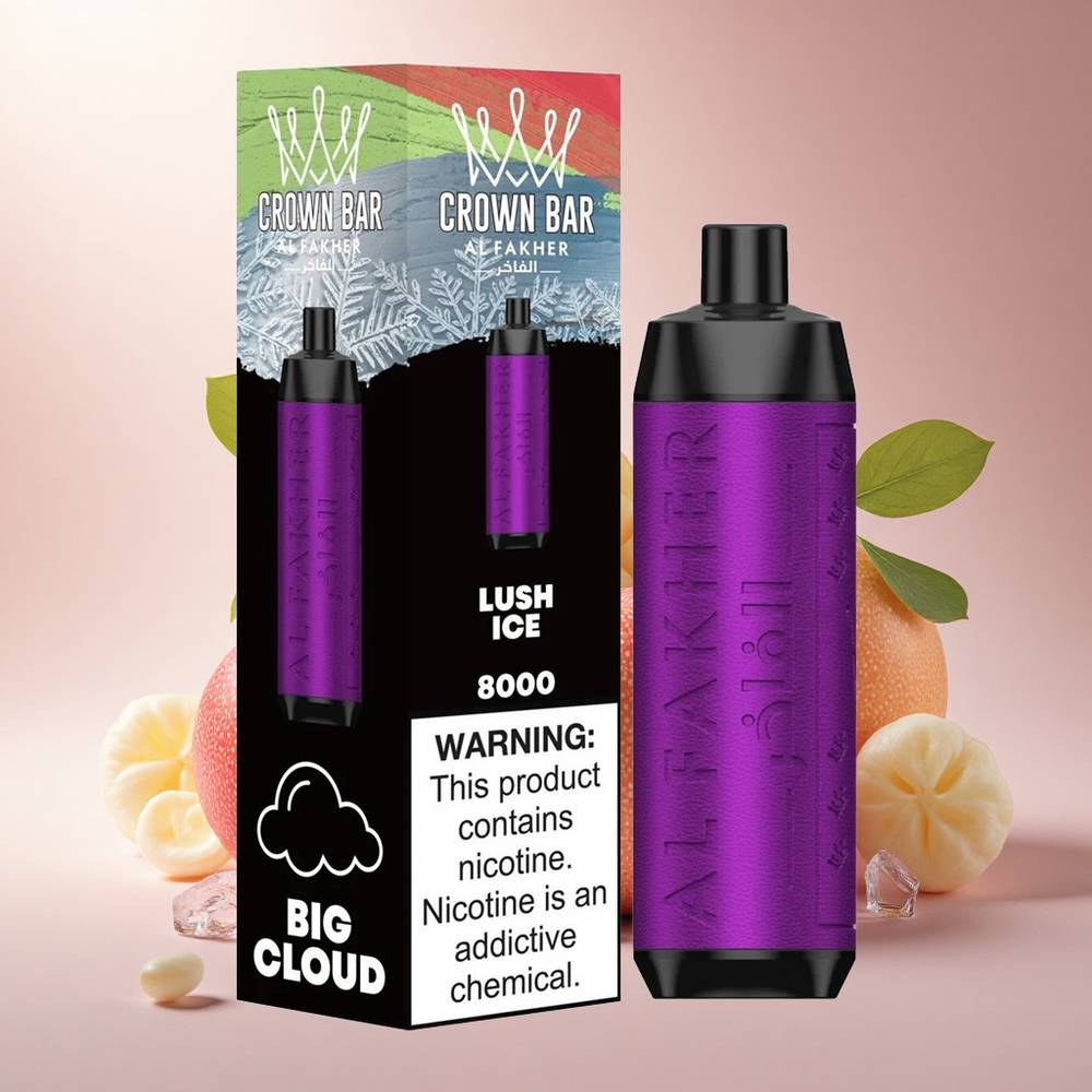 Al Fakher Crown Bar 8000 Crystal Egyszerhasználatos Vape Jéghideg Lush