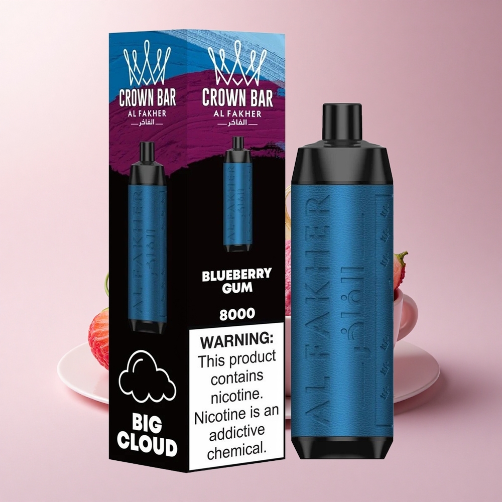 Al Fakher Crown Bar 8000 Crystal Egyszeri Elszippantásos 600mah 18ml 5mg Áfonya Rágó