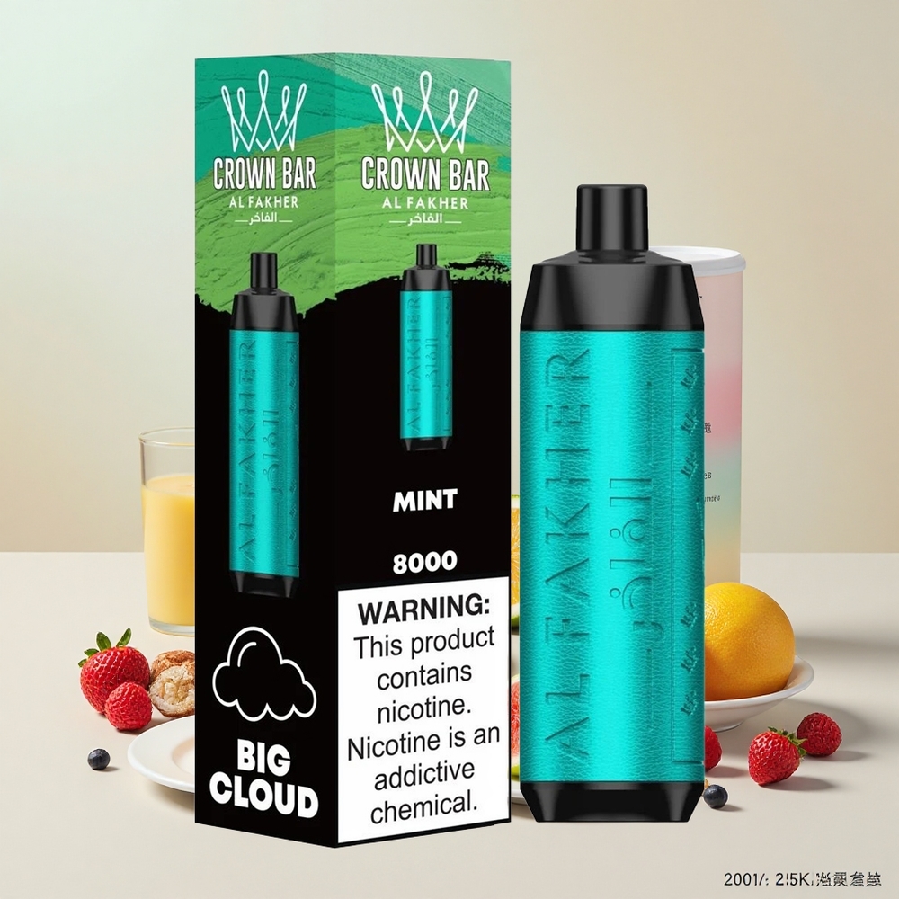 Al Fakher Crown Bar 8000 Crystal Egyszeri Használatos Vape Menta