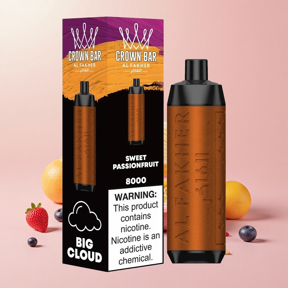 Al Fakher Crown Bar 8000 Crystal Egyszeri Vape 600mAh 18ml Édes Márkujjú