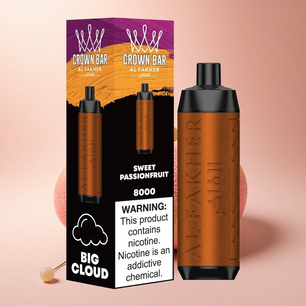 Al Fakher Crown Bar 8000 Crystal Egyszeri Vape 600mAh 18ml Édes Márkujjú