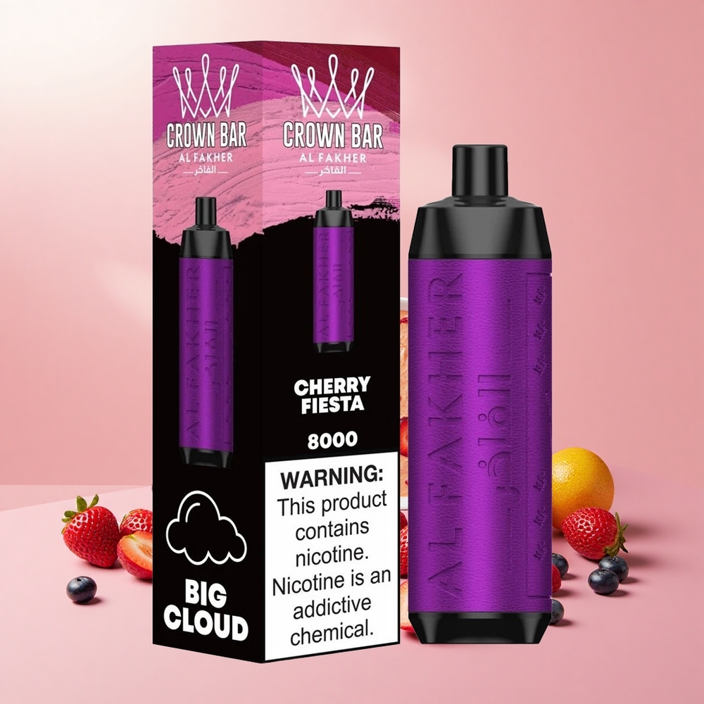 Al Fakher Crown Bar 8000 Crystal Egyszeri Vape Csereszne Fesztivál