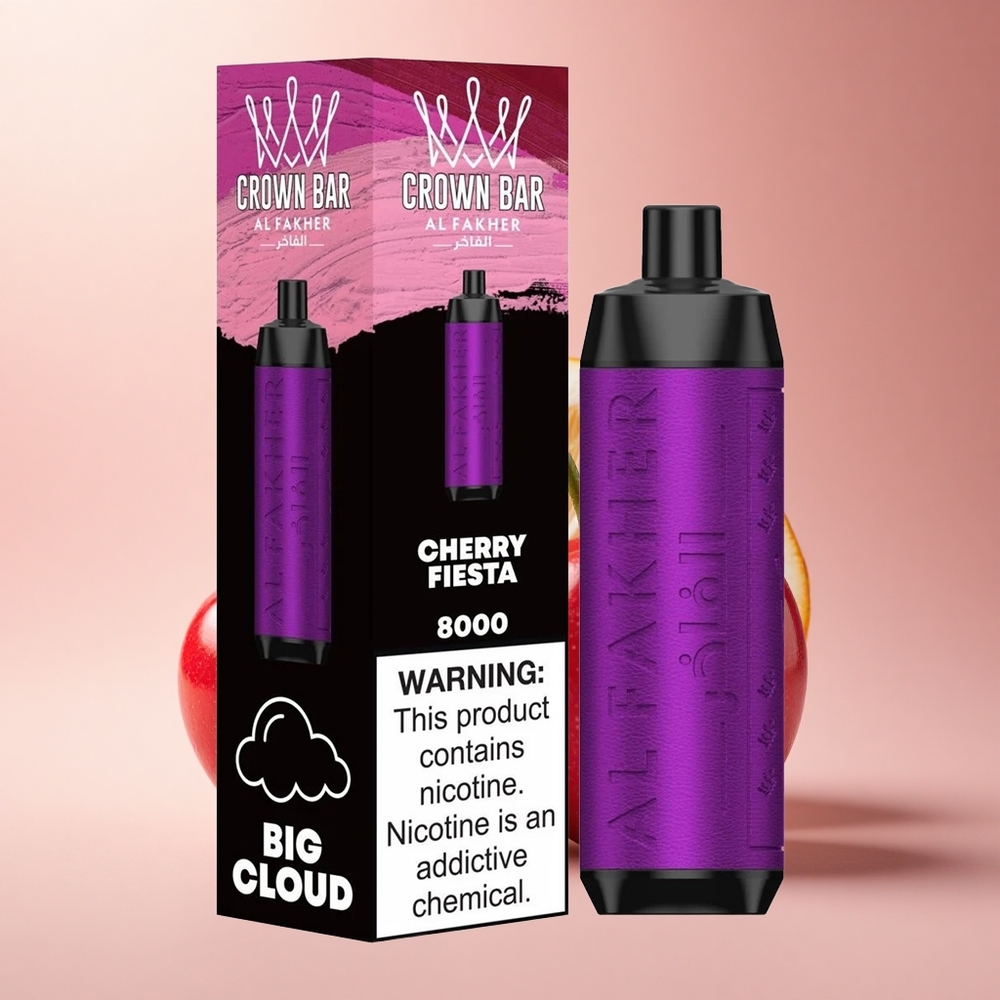 Al Fakher Crown Bar 8000 Crystal Egyszeri Vape Csereszne Fesztivál