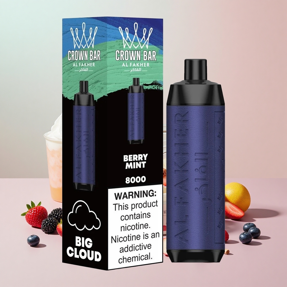 Al Fakher Crown Bar 8000 Crystal Korona Egyszerhasználatos e-Cigi 600mAh 18ml Borsmenta