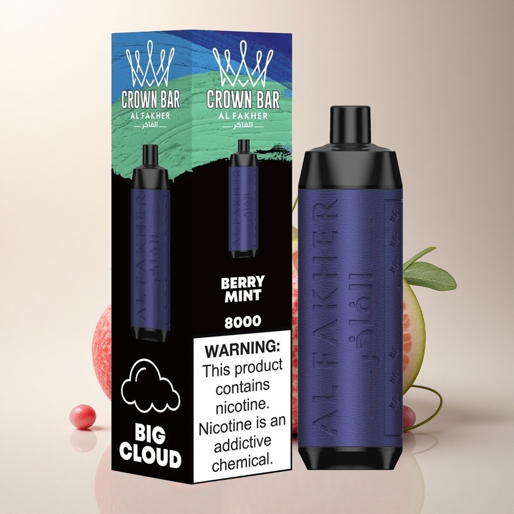 Al Fakher Crown Bar 8000 Crystal Korona Egyszerhasználatos e-Cigi 600mAh 18ml Borsmenta