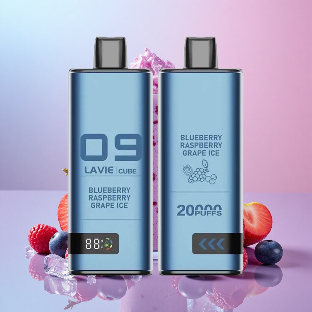 LAVIE Cube 20000 Puff Egyszer használatos Vape Áfonya Málna Jégbor