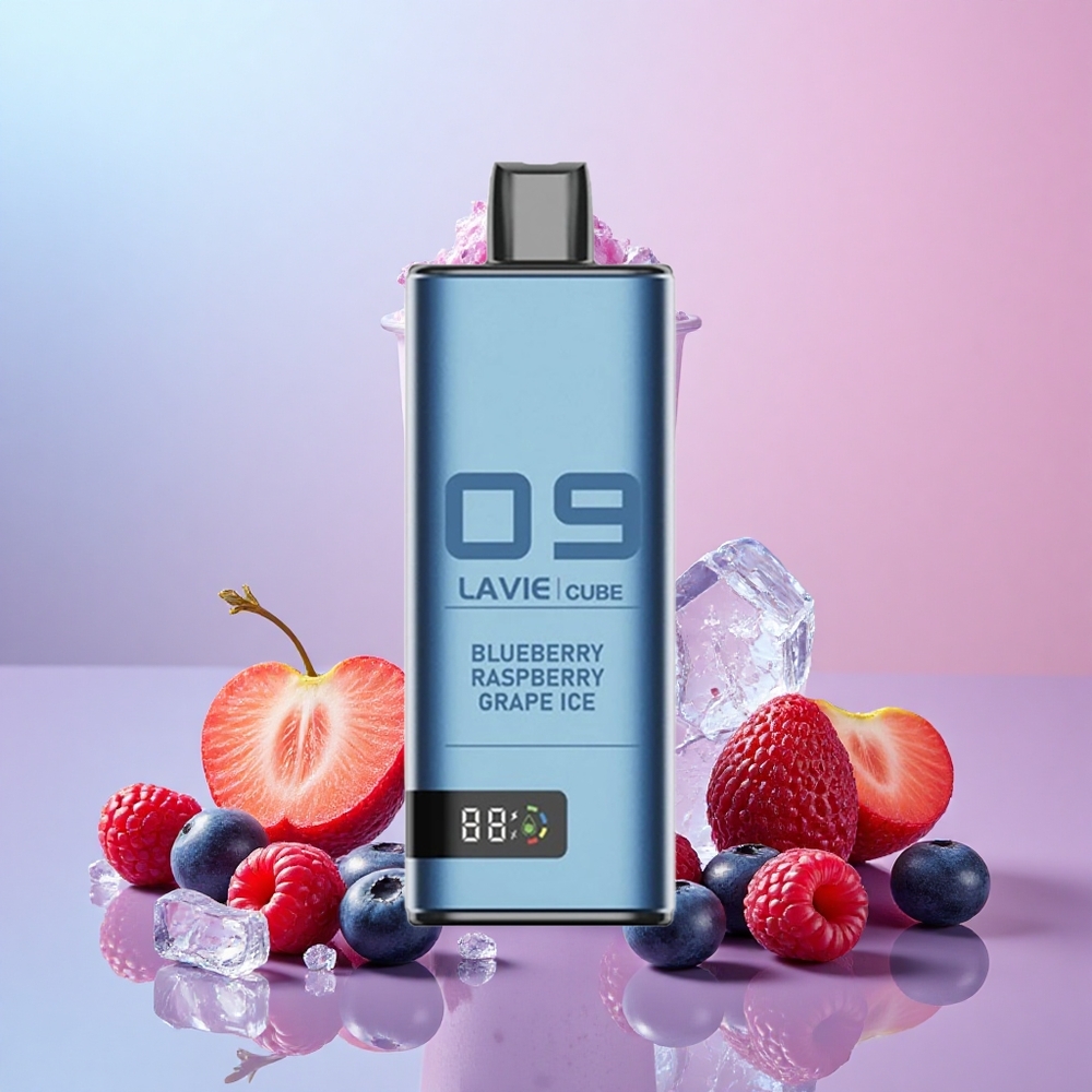 LAVIE Cube 20000 Puff Egyszer használatos Vape Áfonya Málna Jégbor
