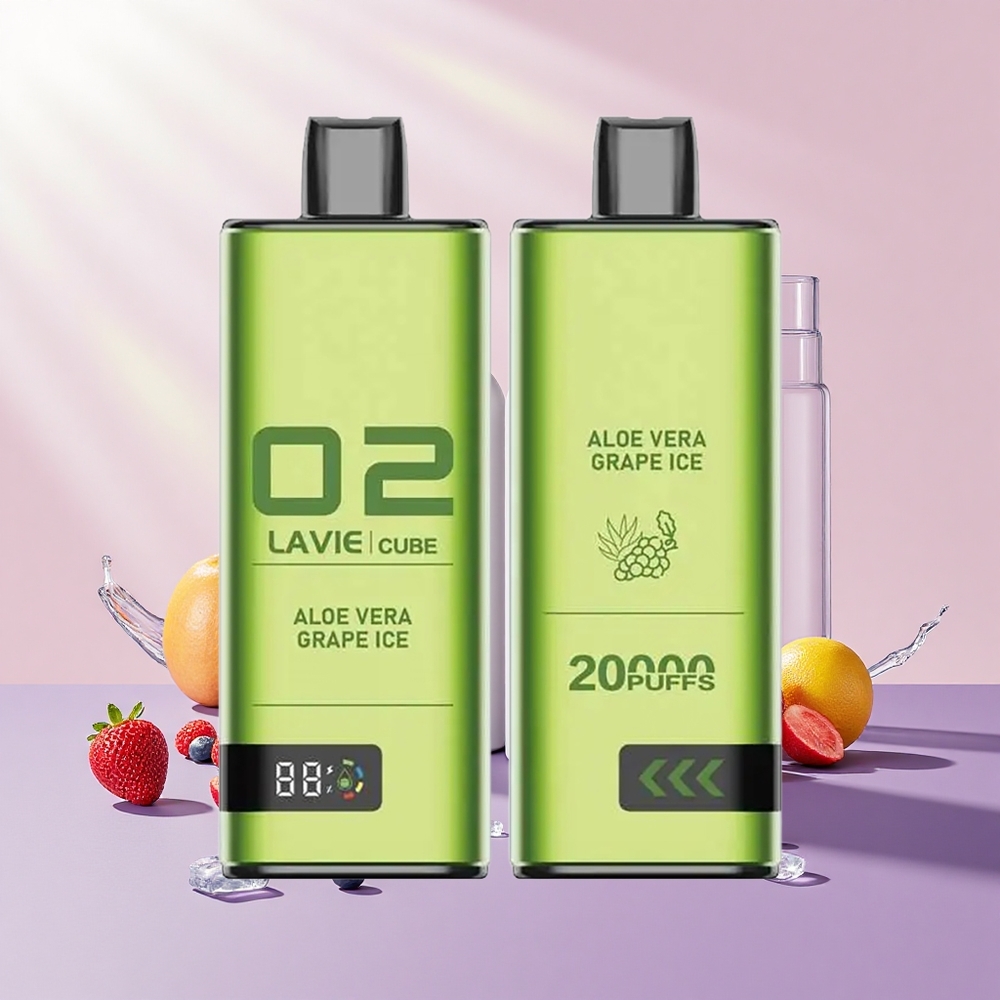 LAVIE Cube 20000 Puff eldobható e-vape 28ML típus C aloe vera szőlő jég
