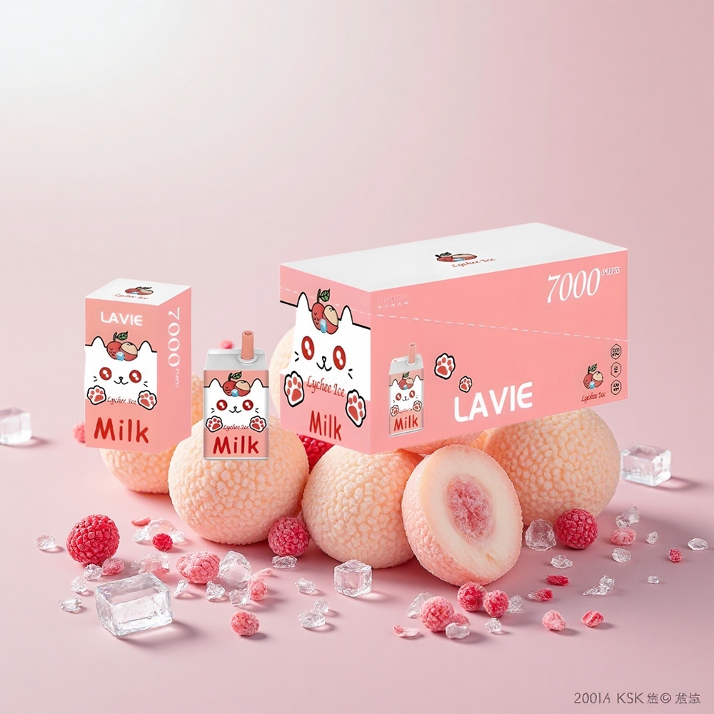 LAVIE Milk 7000 Púf Típus C Töltő Lychee Jég