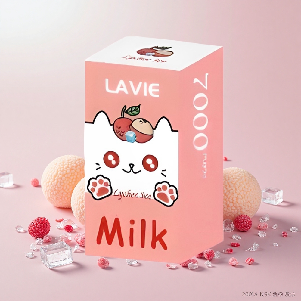 LAVIE Milk 7000 Púf Típus C Töltő Lychee Jég