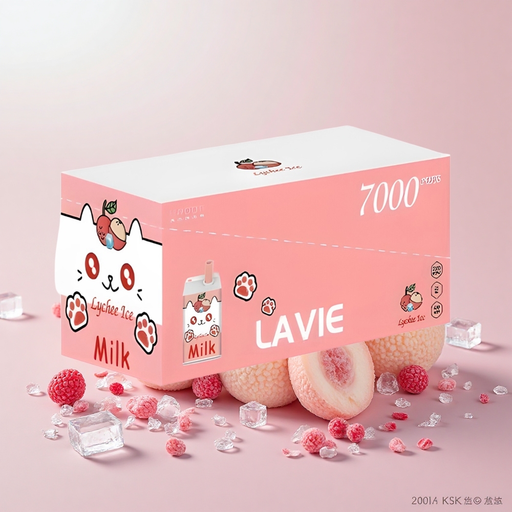 LAVIE Milk 7000 Púf Típus C Töltő Lychee Jég