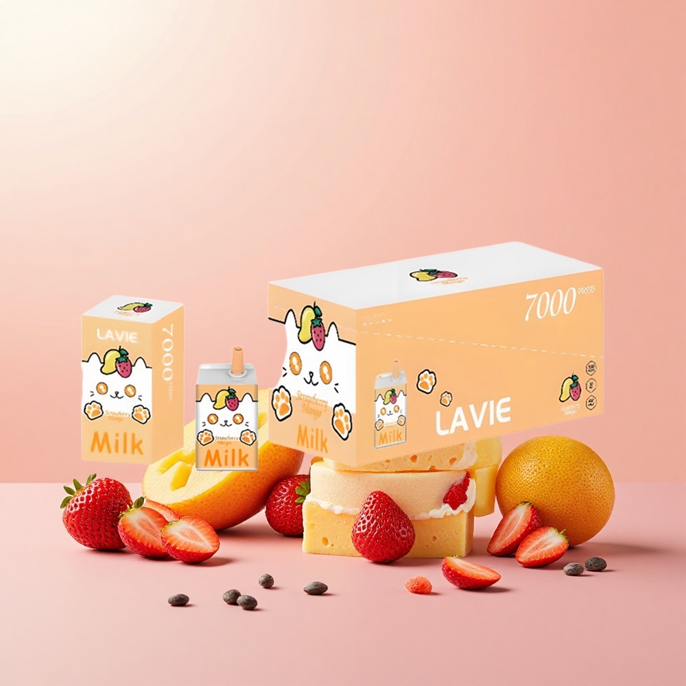 LAVIE Milk 7000 Púf Típus C Tölthető Eper-Mangó