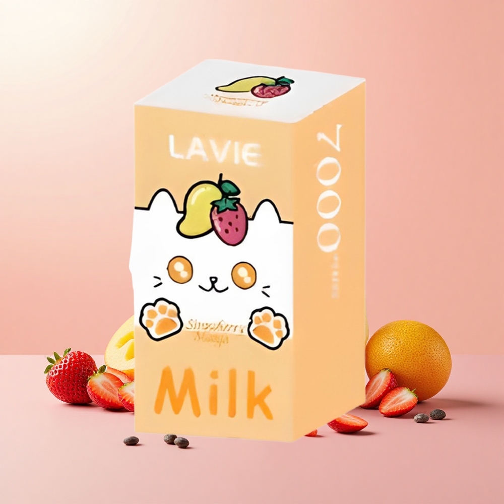 LAVIE Milk 7000 Púf Típus C Tölthető Eper-Mangó