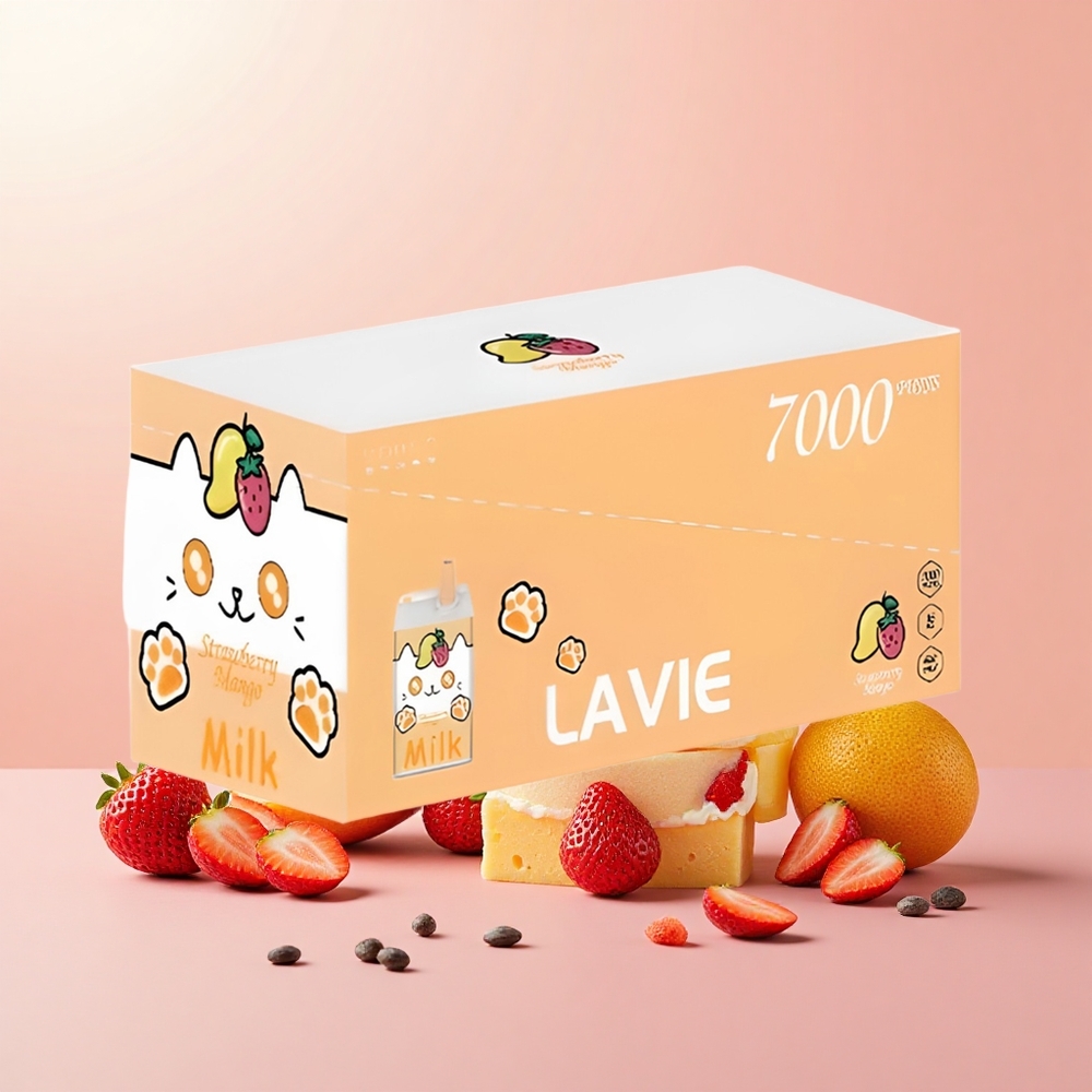 LAVIE Milk 7000 Púf Típus C Tölthető Eper-Mangó