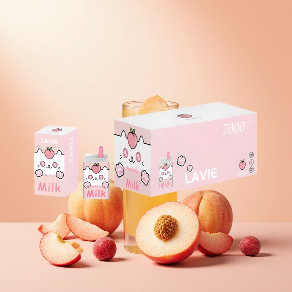 LAVIE Milk 7000 Puff Rechargeable 16ML 5% Őszibarack Lé