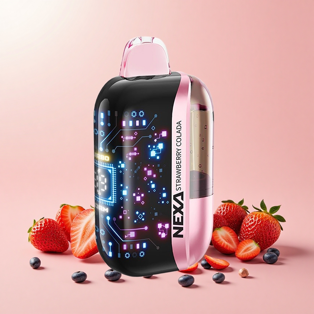 NEXA Ultra 50000 Puff 20ml 800mAh 5% Nikotin 0.9ohm Kettős Mesh Eper Kókusz