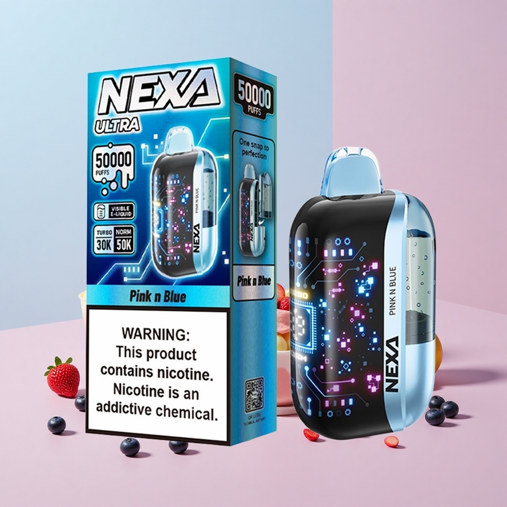 NEXA Ultra 50000 Slukkok 20ml 800mAh 5% Nikotin Kék és Rózsaszín