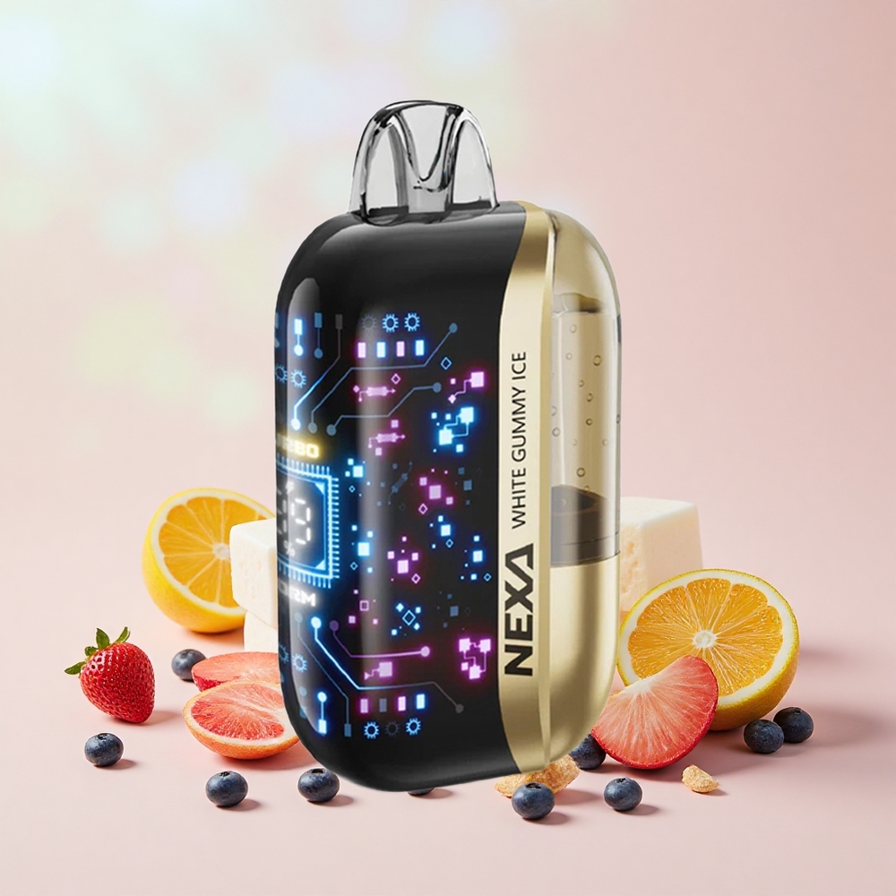 NEXA Ultra 50000 Száj Dual Mesh Coil 20ml Típus-C Fehér Gumicukor Jég