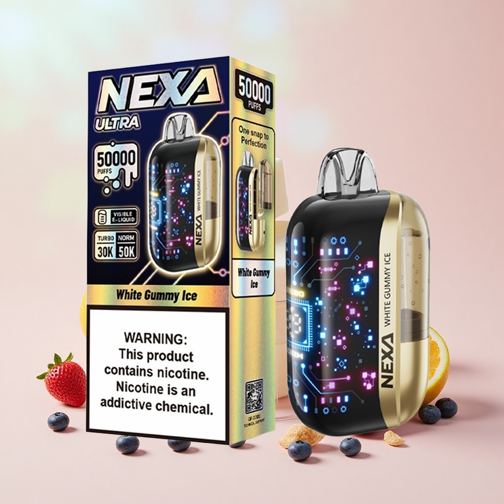 NEXA Ultra 50000 Száj Dual Mesh Coil 20ml Típus-C Fehér Gumicukor Jég