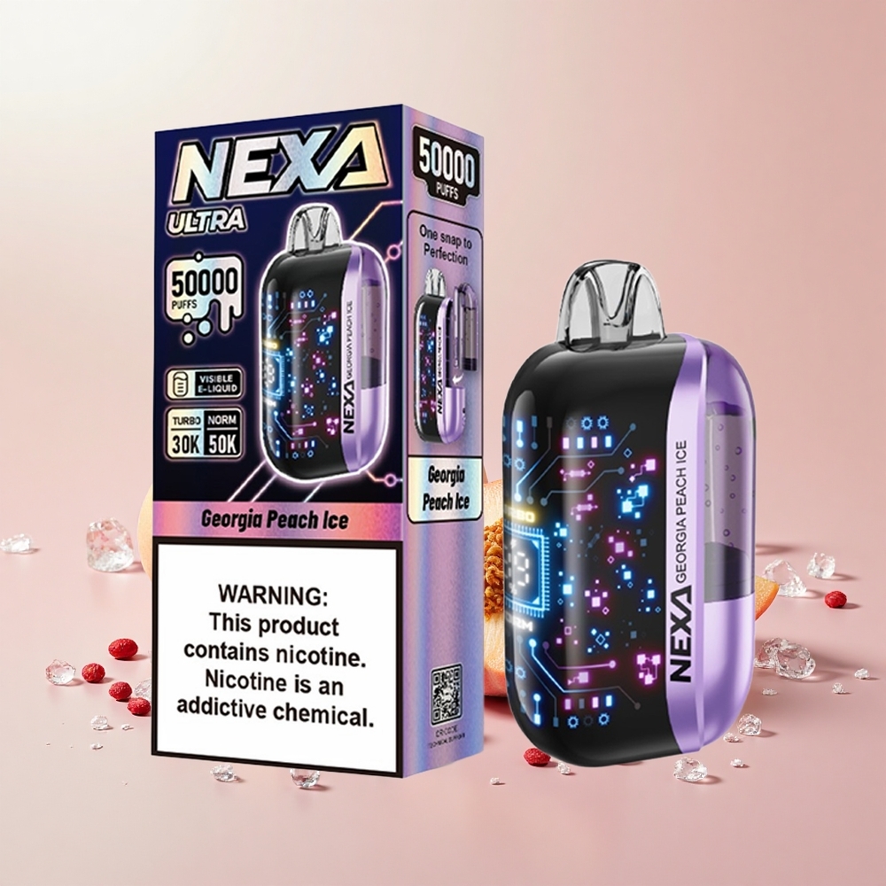 NEXA Ultra 50K 20ml 800mAh 5% Georgia Peach Jég Disposable Vape