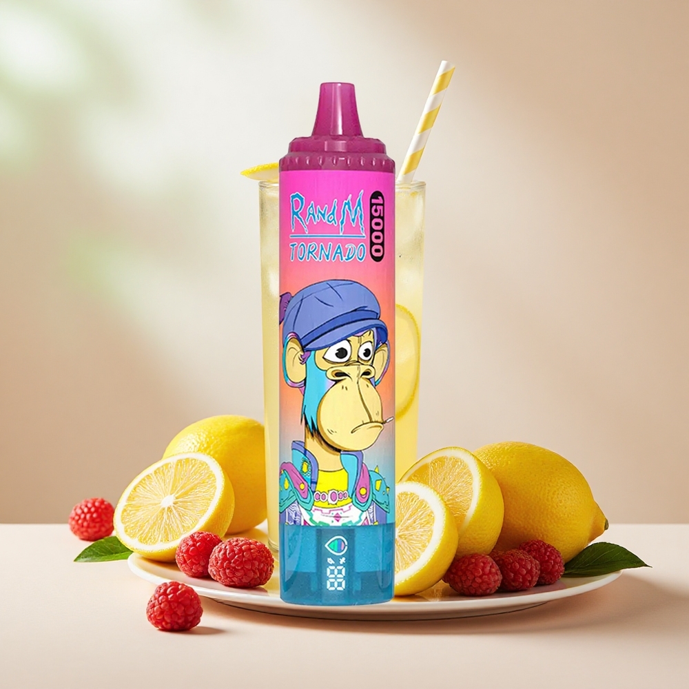 RandM Fumot Tornado 15000 Puff Mesh LCD Típus-C Újratölthető Limonádé