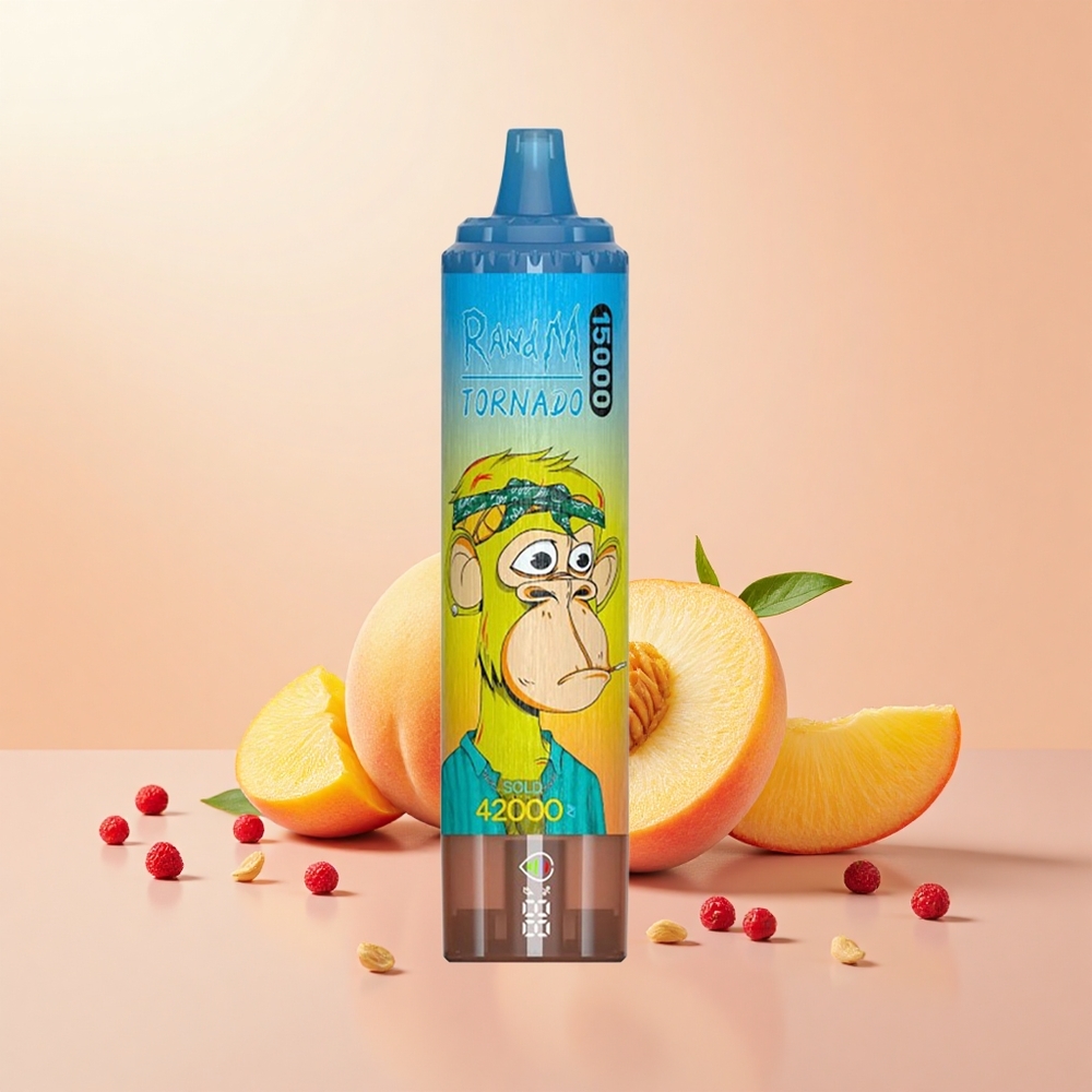 RandM Fumot Tornado 15000 Száj Mesh LCD Type-C Őszibarack-Mangó