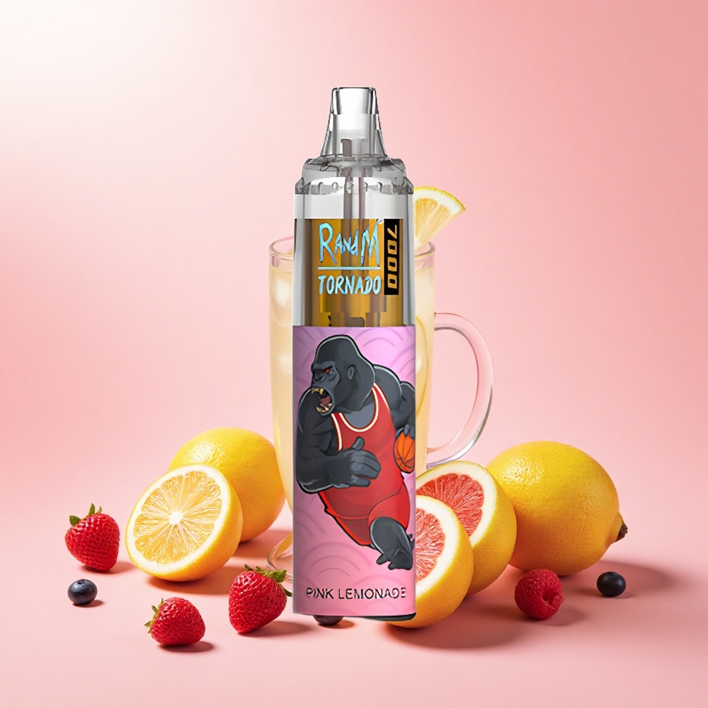 RandM Fumot Tornado 7000 14ML Mesh RGB Légilleszthető Rózsaszín Limonádé