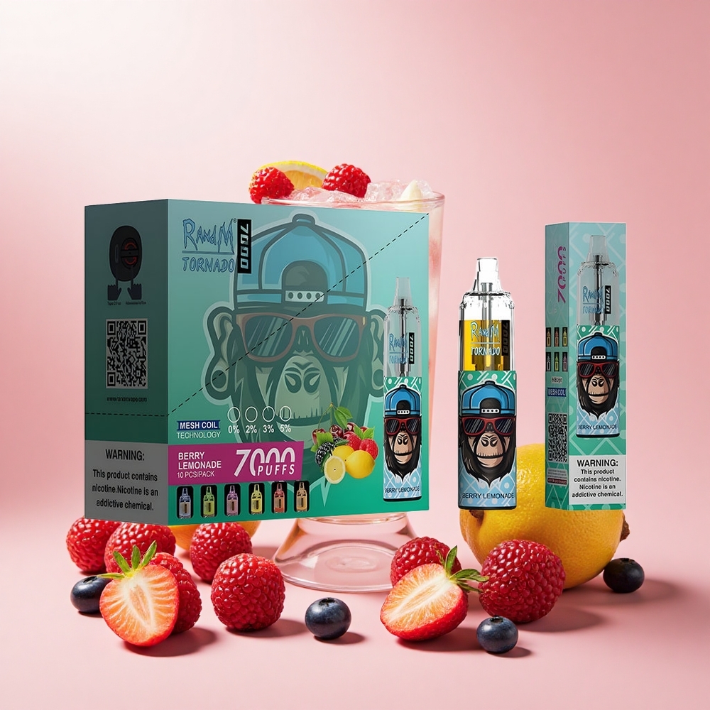 RandM Fumot Tornado 7000 Mesh Coil Típus-C 14ML Áfonya Limonádé
