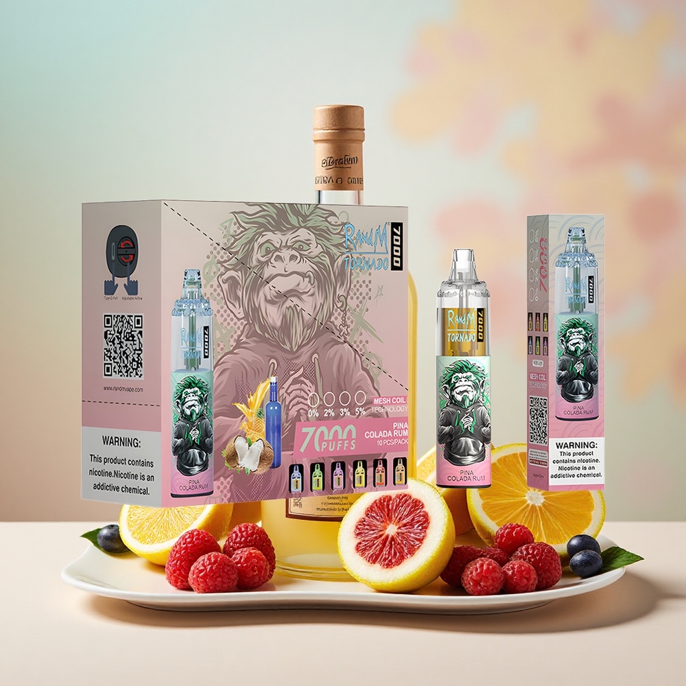 RandM Fumot Tornado 7000 Mesh Coil Type-C RGB Légállítható Pina Colada Rum