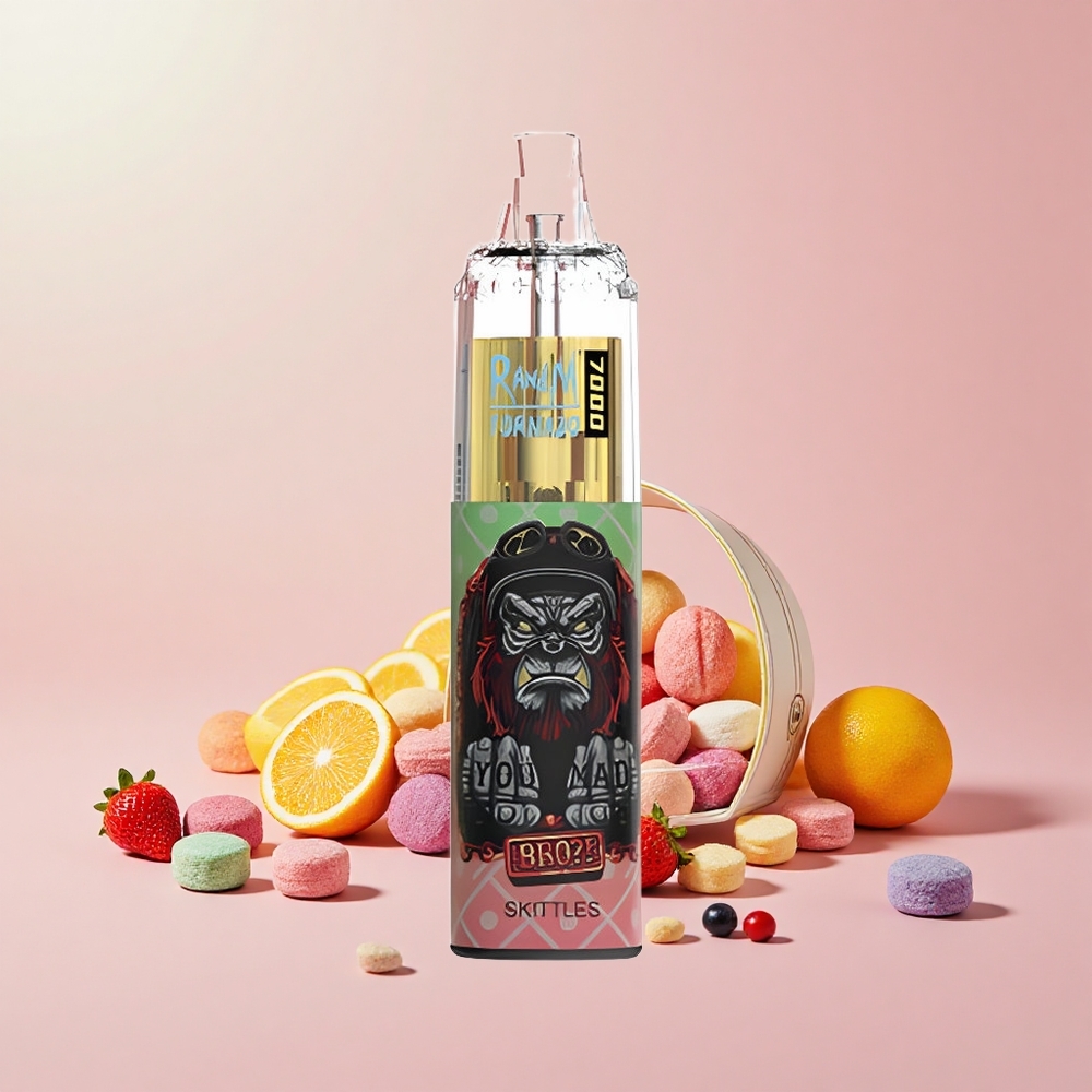 RandM Fumot Tornado 7000 Szivárgány 14ML Mesh Coil Légbeállítás Skittle