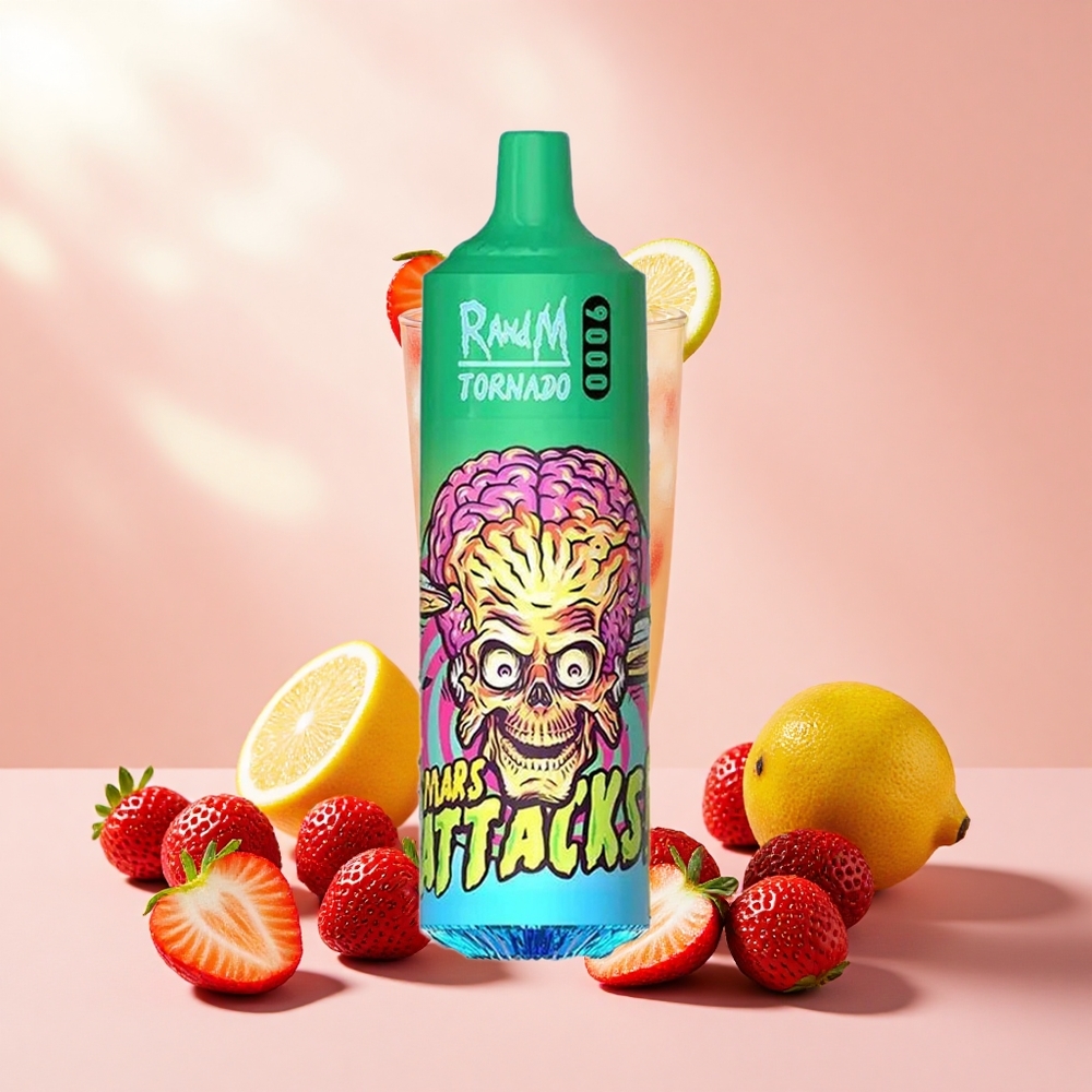 RandM Fumot Tornado 9000 Puff RGB Mesh 18mL Eper Limonádé