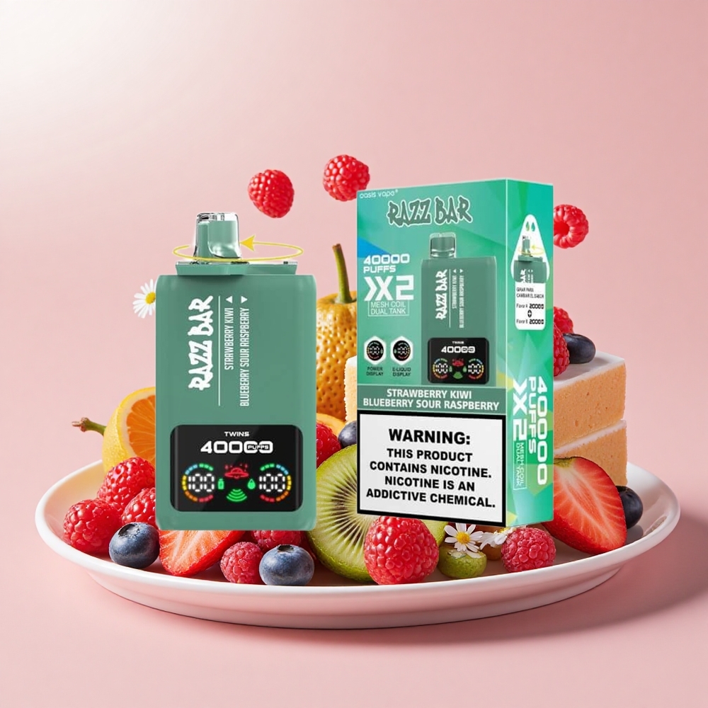 Razz Bar 40000 Puffs Kijelzős Málna Eper-Kivi - Áfonya Savanyú Málna