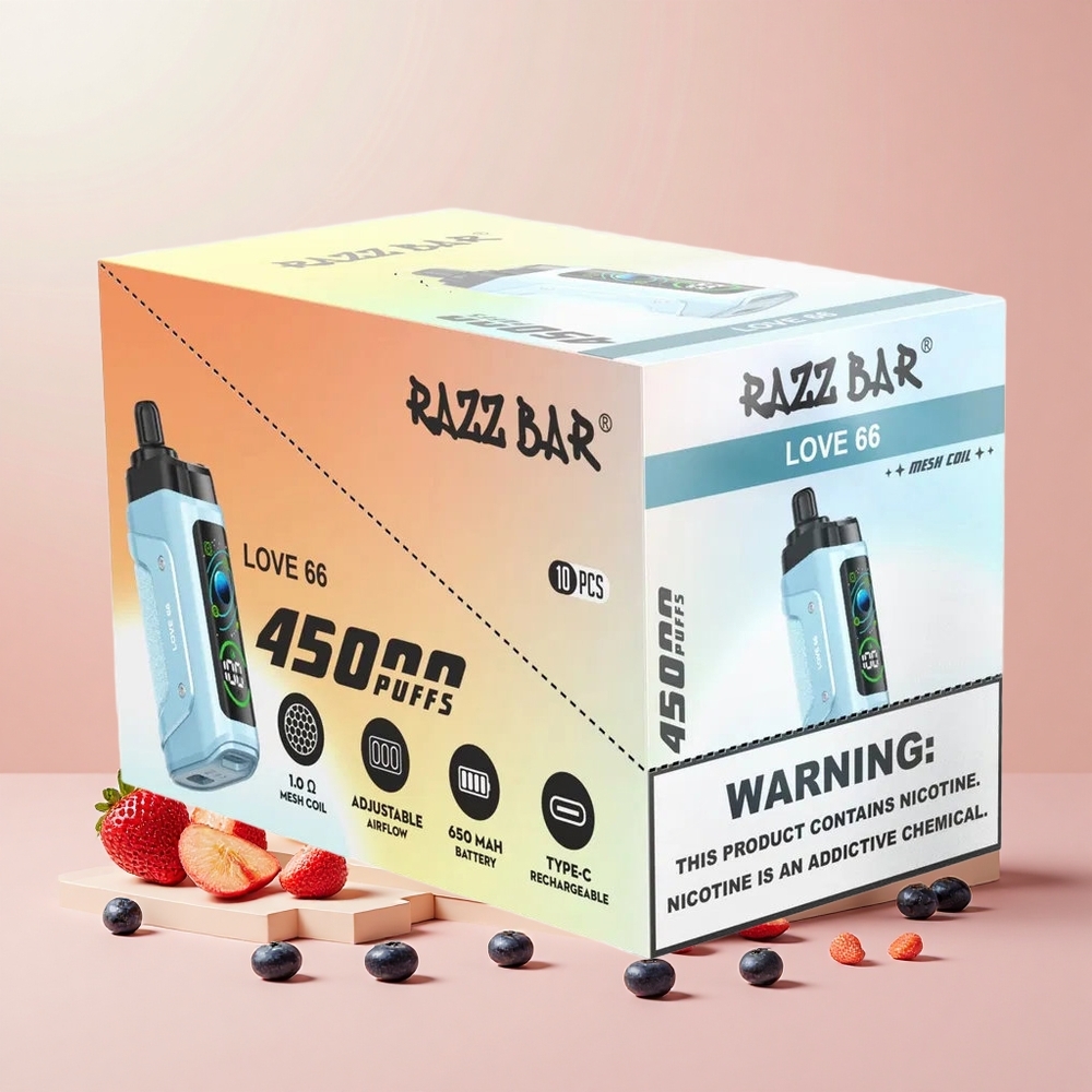 Razz Bar 45000 Puff Mesh Coil Típus-C Szívás Szerelmes 66