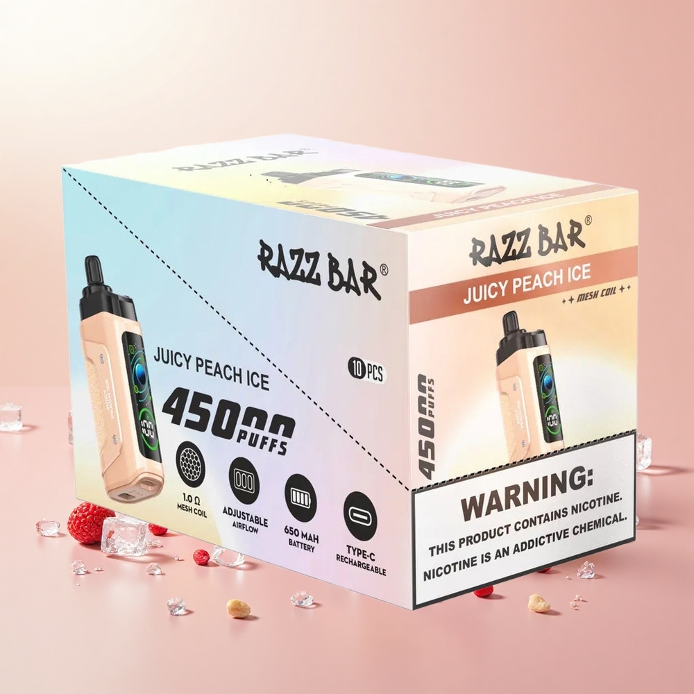 Razz Bar 45000 Puff Mesh Coil Type-C Jéghideg Lédús Őszibarack