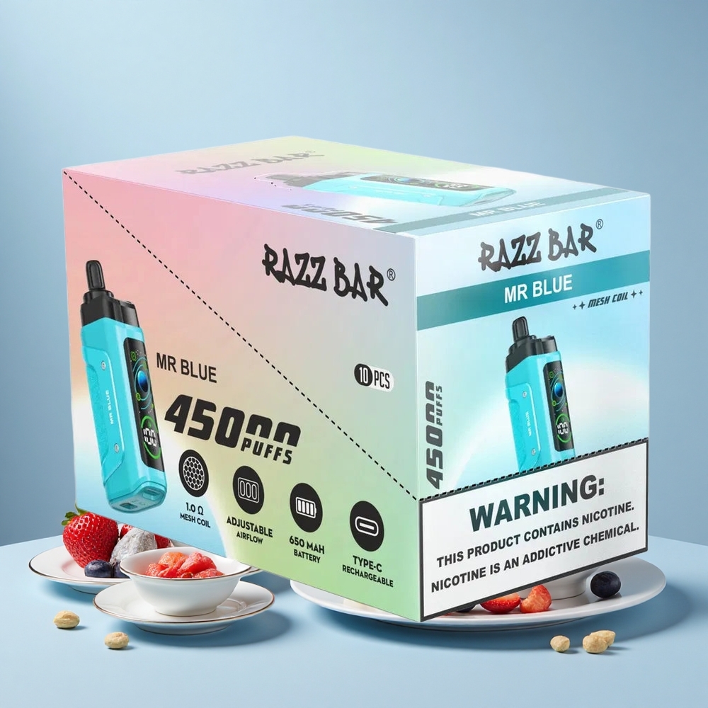 Razz Bar 45000 Puff Mesh Coil Állítható Légáramlás Kék