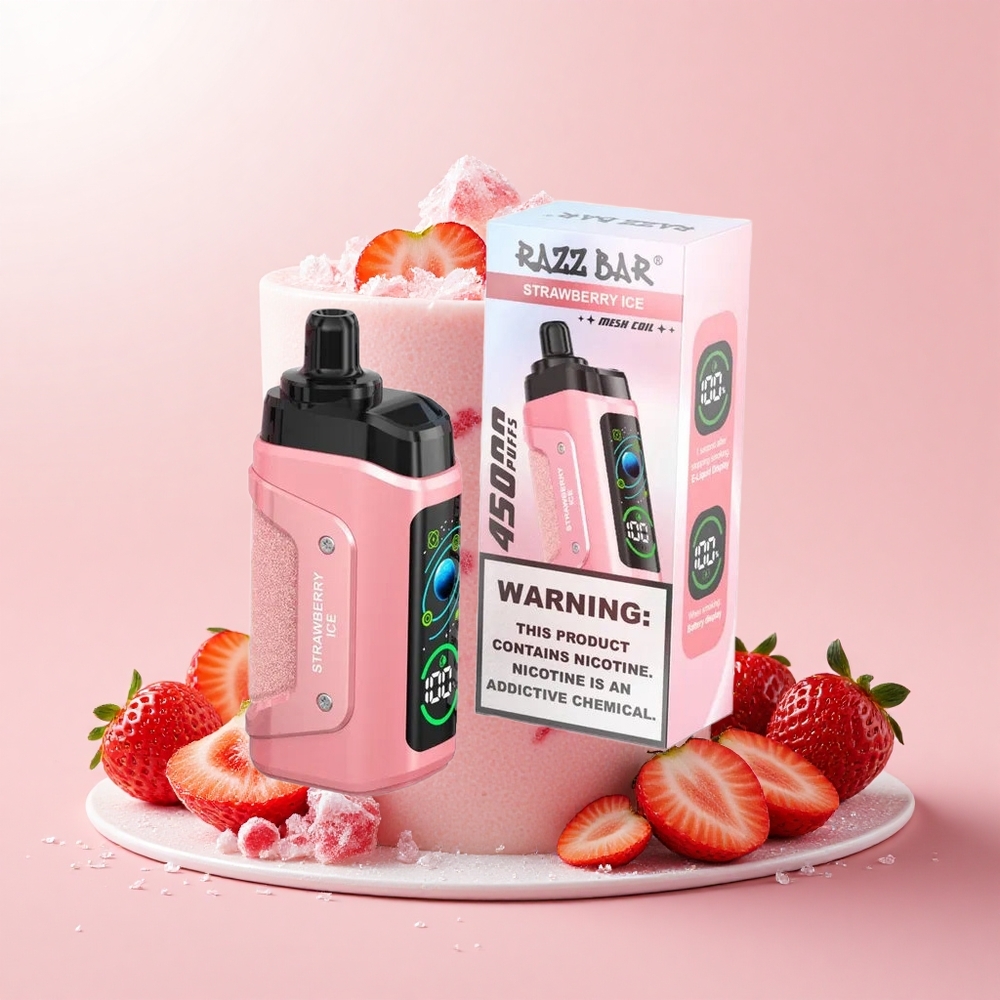 Razz Bar 45000 Szívás Beállítható Légáramlás Eper Jég Disposable Vape