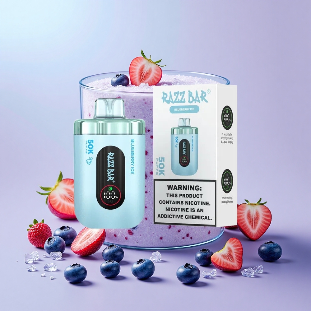 Razz Bar 50K 1.0 Ohm Type-C Áfonya Jég Disposable Vape