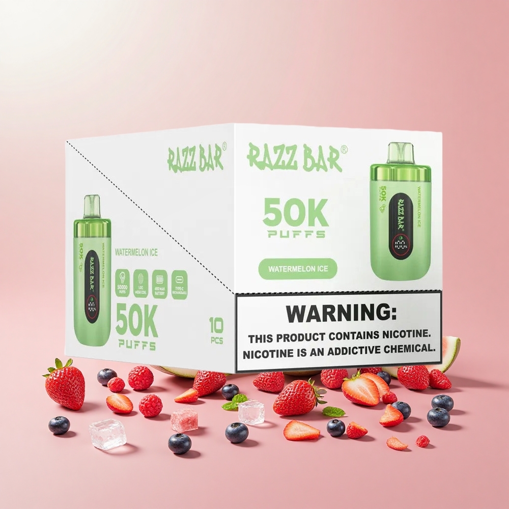 Razz Bar 50K Puff 1.0 Ohm Mesh Coil Type-C Dinnye Jég