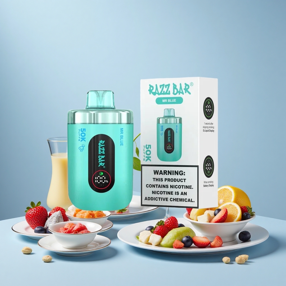 Razz Bar 50K Száj 1.0 Ohm Mesh Coil 650mAh Kék