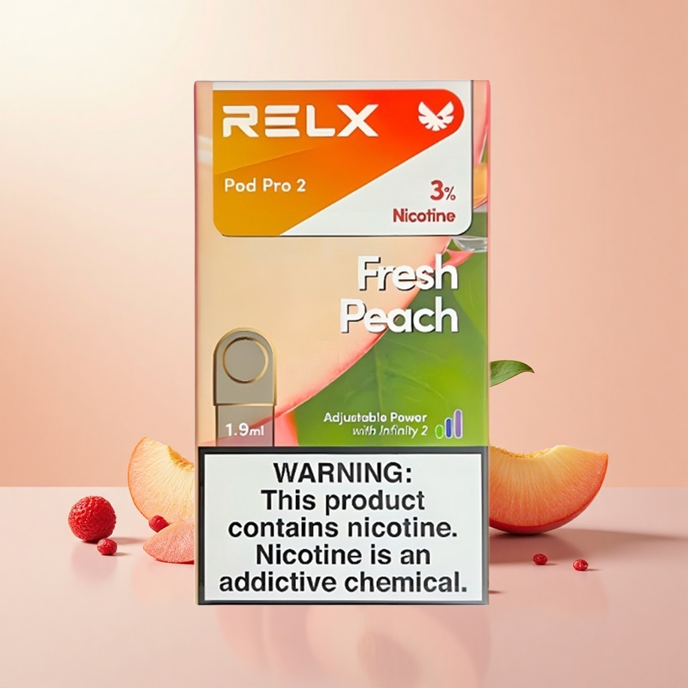 Relx Pod Pro 2 600 Füst 1.9ml 3 Fokozat Friss Barack