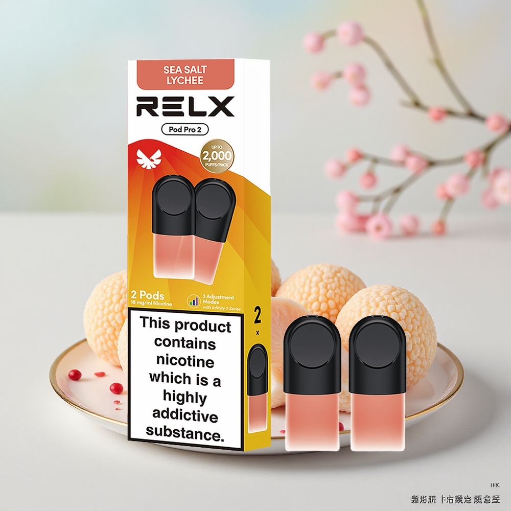 Relx Pod Pro 2 600 Füst 1.9ml 3 Fokozat Tengeri Só Licsi
